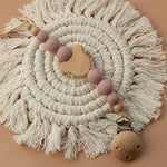 Charger l'image dans la galerie, Attache Tétine Bois Naturel Personnalisé