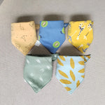 Charger l'image dans la galerie, Lot de 5 Bavoirs Bébé Triangulaire en Coton Double