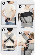 Charger l'image dans la galerie, Mei Tai - Porte-bebe pour Nouveau-ne à Tout-petit