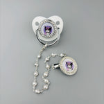 Charger l'image dans la galerie, Sucette Bébé Blanche avec Attache-sucette en Perles