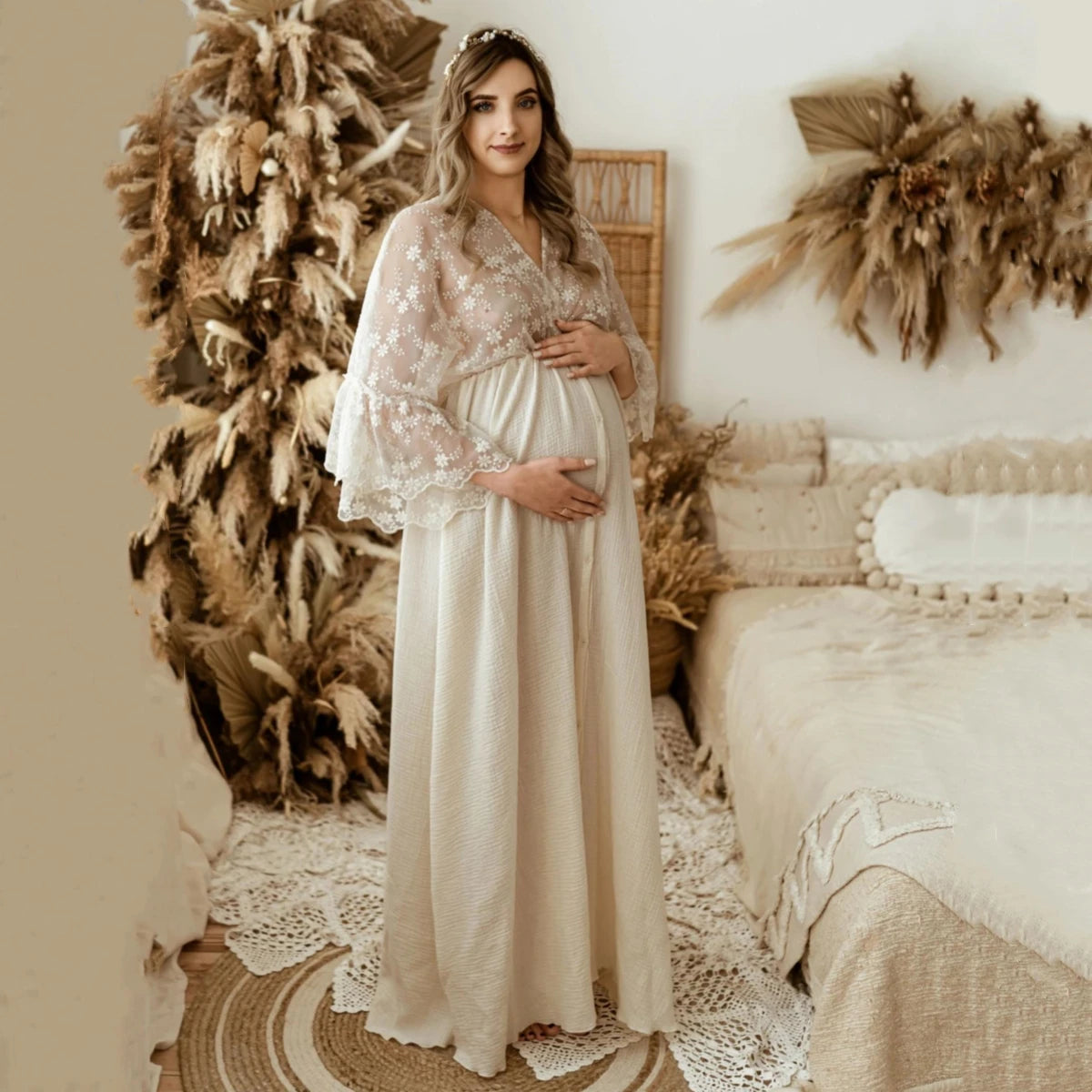 BOHO - Robe pour Femmes Enceintes en Coton