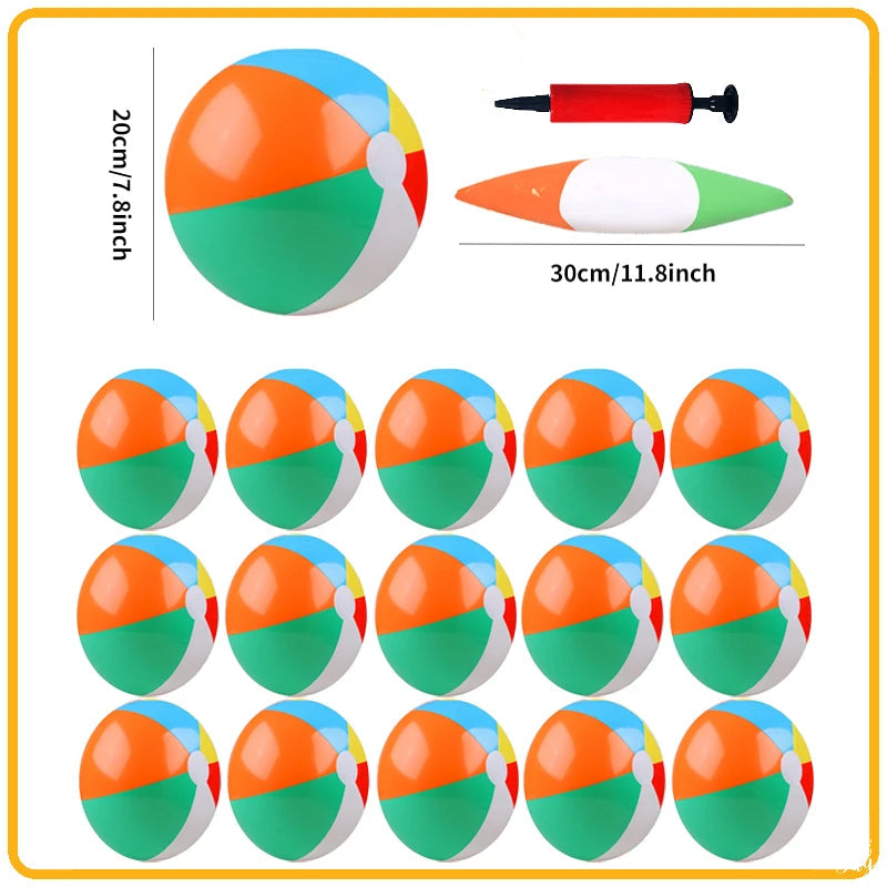 Ballons de Plage gonflables Couleur Arc-en-ciel
