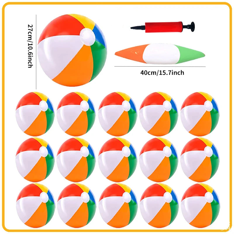 Ballons de Plage gonflables Couleur Arc-en-ciel