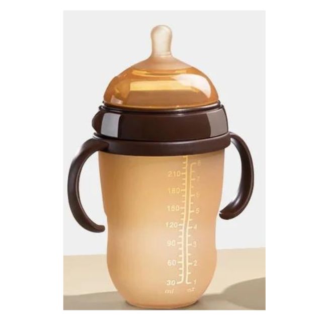 Biberon Bébé BiSantos 250 ml en Silicone avec Poignée