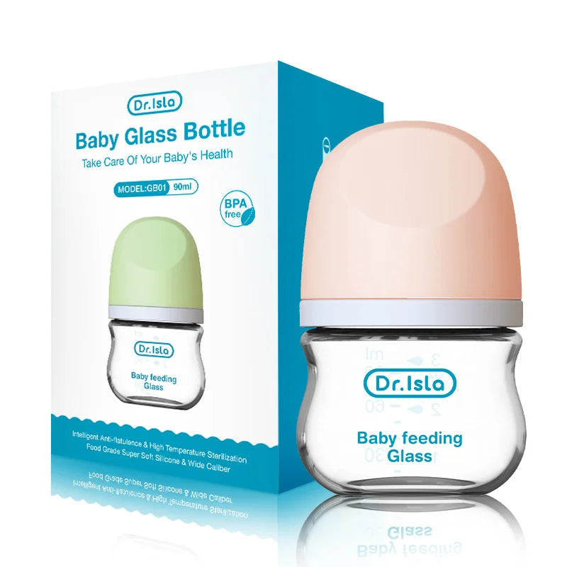 Biberon bébé Dr. Isla BiSantos en verre anti étouffement