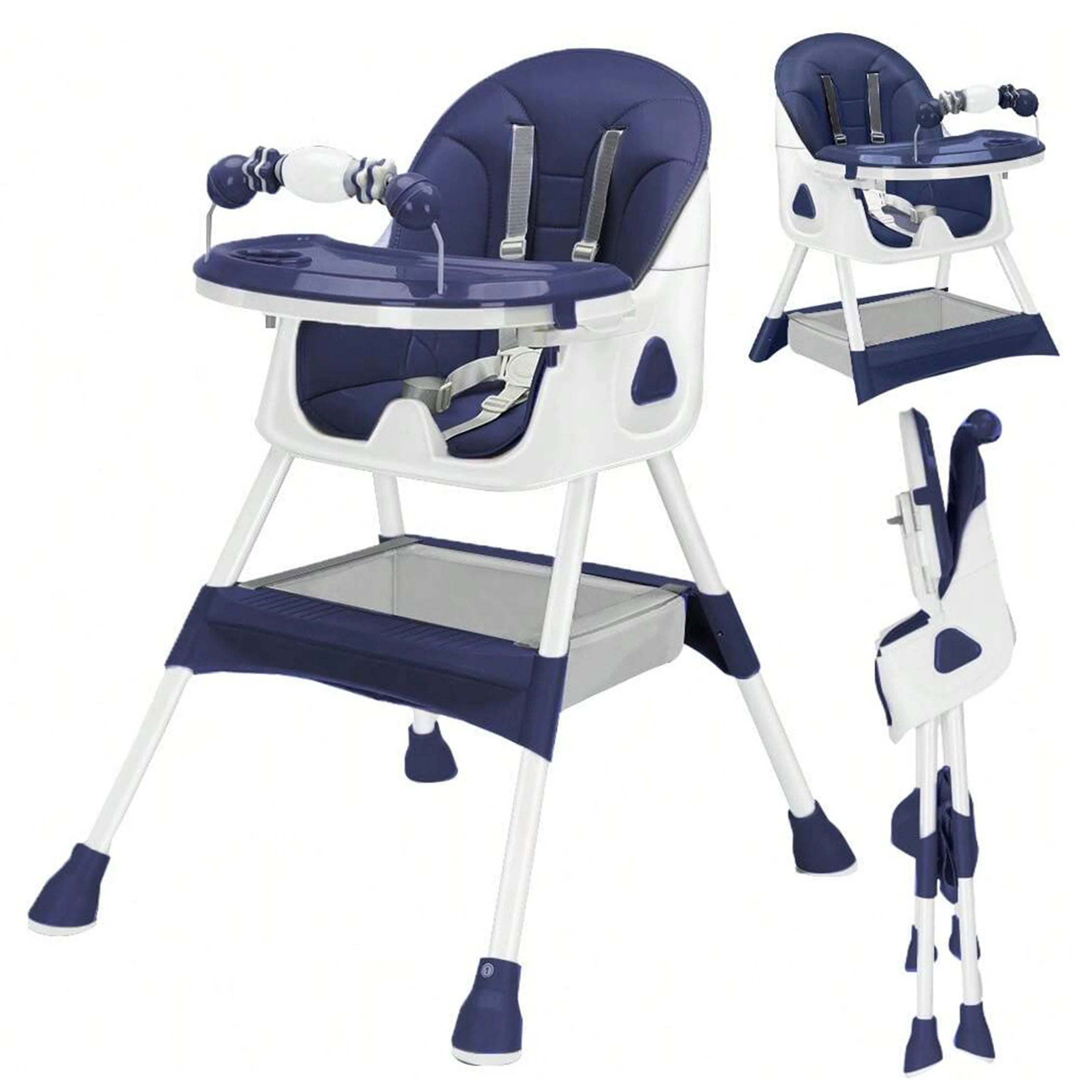Chaise Haute Bébé Pliable Avec Grand Coussin Antidérapant