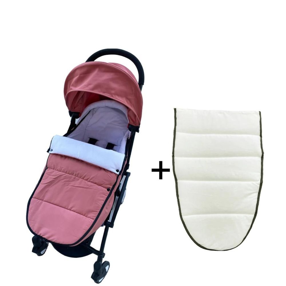 Chancelière Bébé Universelle pour Poussette Imperméable Couleur Rose Gingembre+ Épais