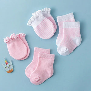 Chaussons et Moufles Naissance (Lot de 4 Paires)