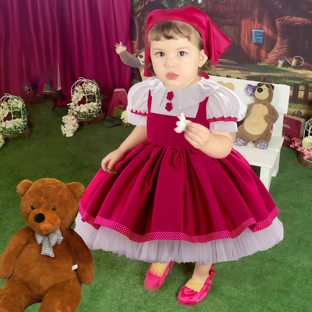 
Costume de Demoiselle d’Honneur Masha et Bear Bébé Fille

