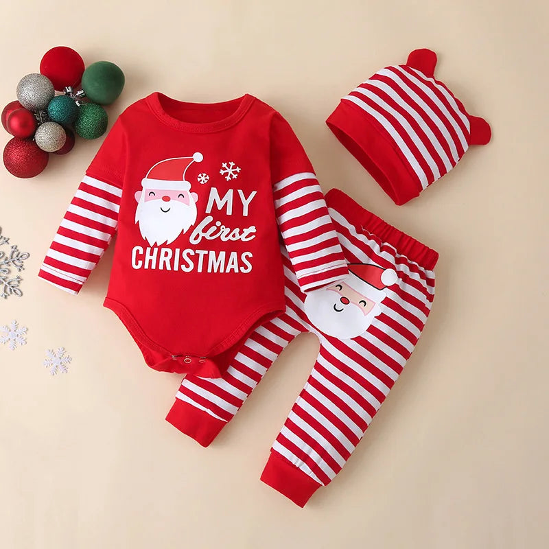 Ensemble de Vêtements de Noël pour Bébé Fille et Garçon