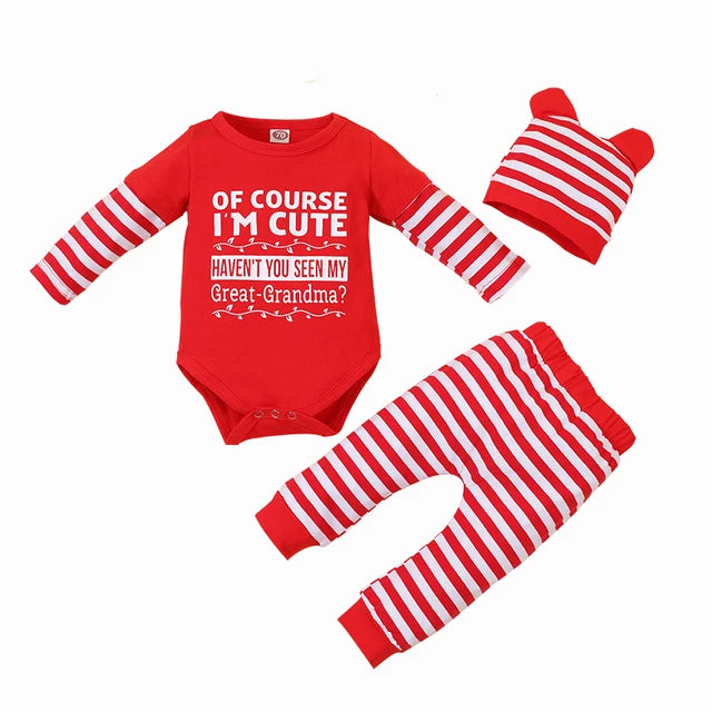 Ensemble de Vêtements de Noël pour Bébé Fille et Garçon