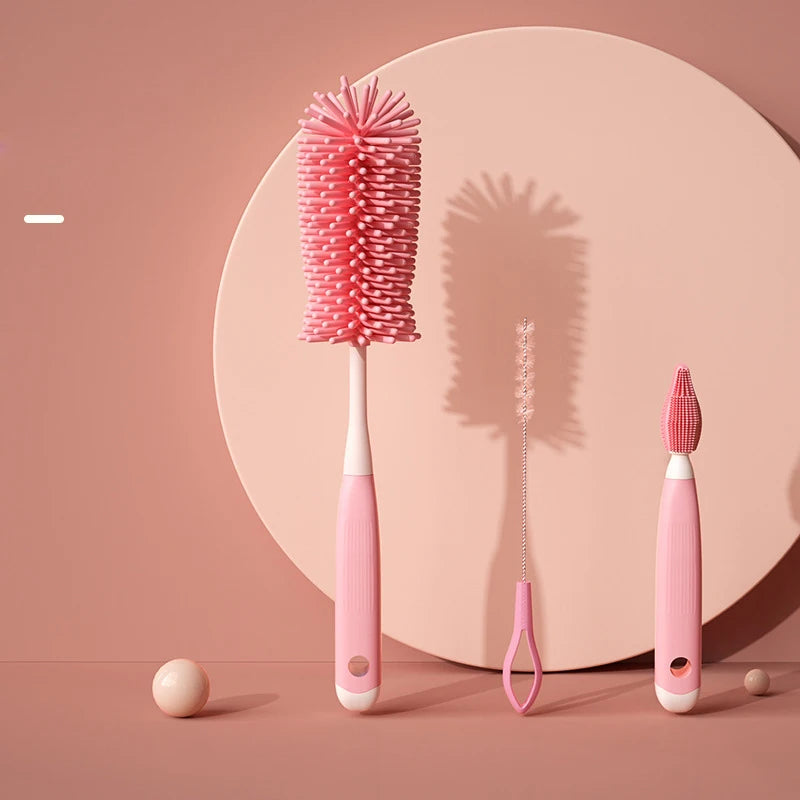 Goupillon Biberon en  Silicone 3 en 1 pour Bébé