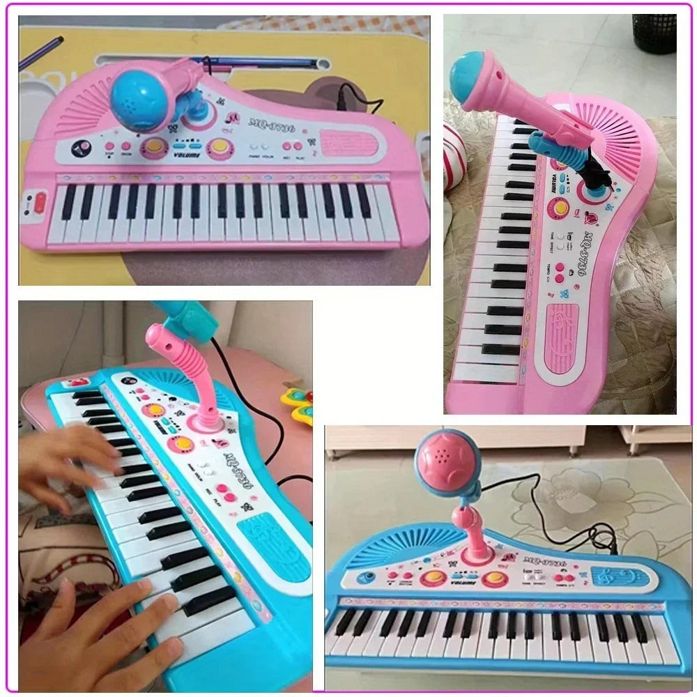 Instrument de Musique Bébé Piano Musical  avec Microphone