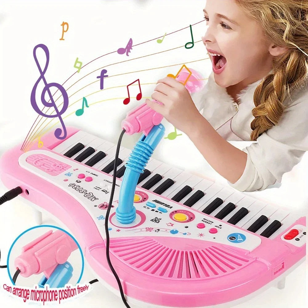 Instrument de Musique Bébé Piano Musical  avec Microphone