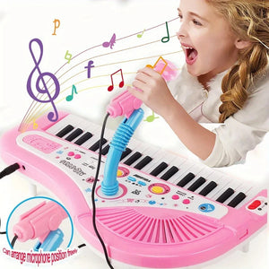 Instrument de Musique Bébé Piano Musical  avec Microphone