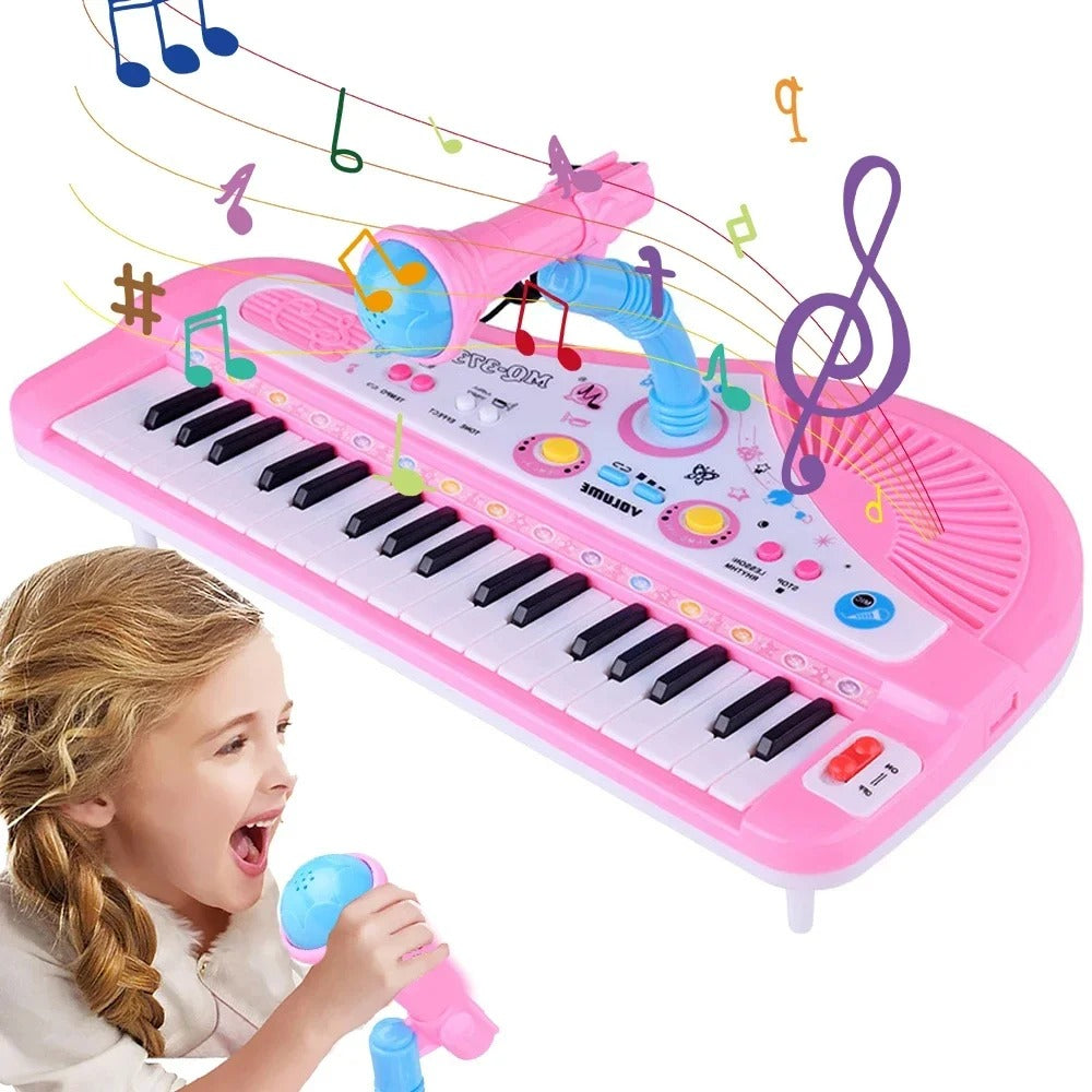 Instrument de Musique Bébé Piano Musical  avec Microphone