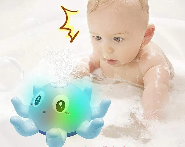 Pieuvre de Bain pour Bébé avec Lumières LED et Musique