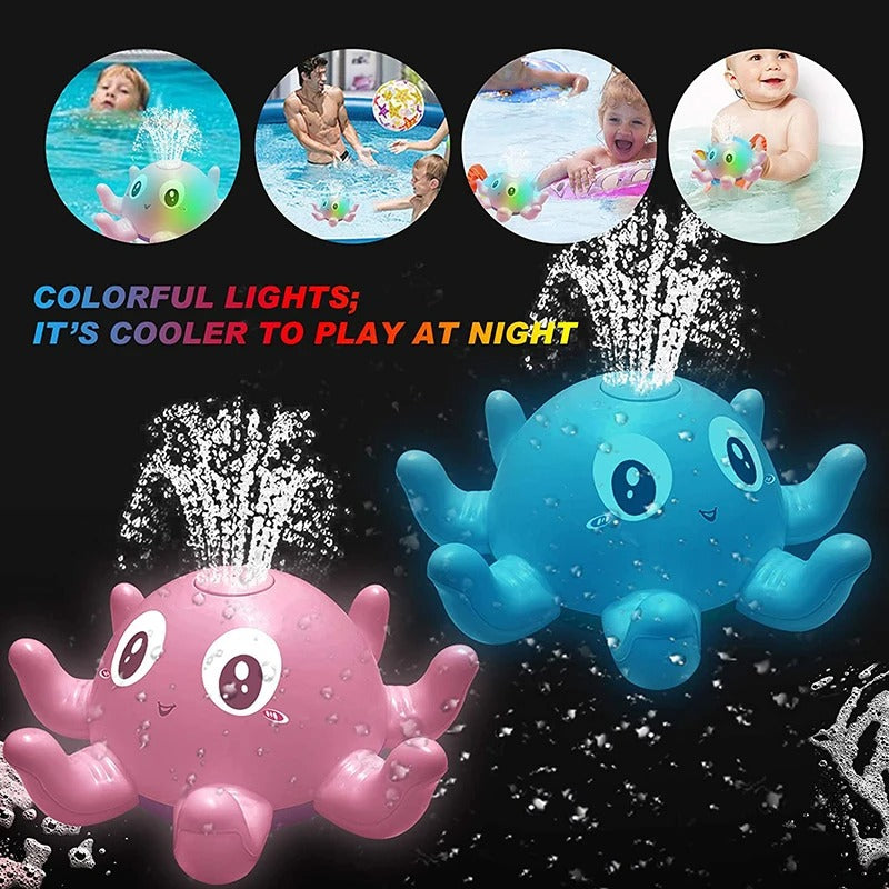 Pieuvre de Bain pour Bébé avec Lumières LED et Musique