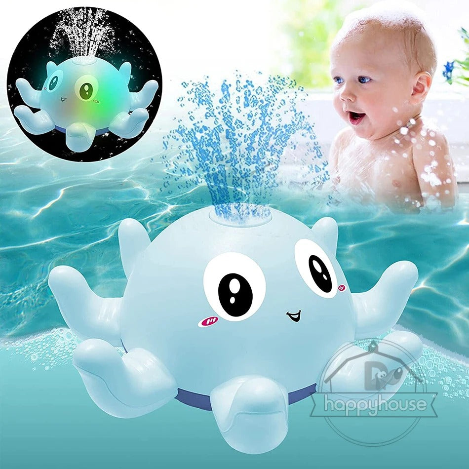 Pieuvre de Bain Electrique pour Bébé avec Lumières LED et Musique