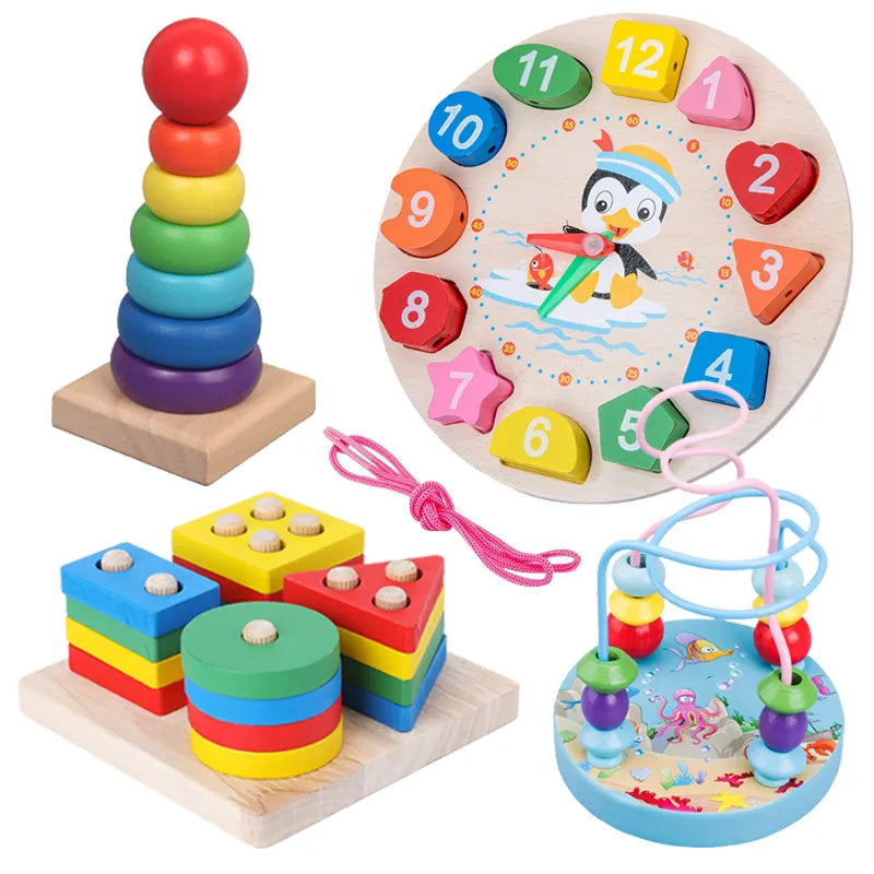 Jouets en Bois Montessori G343 - Tri et Empilage pour Enfants