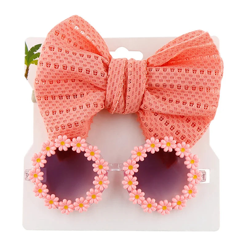 Lunettes de Soleil Fleur Bébé avec Bande (1-8 Ans)