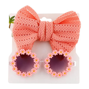 Lunettes de Soleil Fleur Bébé avec Bande (1-8 Ans)