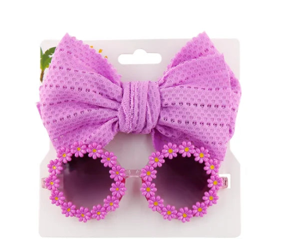 Lunettes de Soleil Fleur Bébé avec Bande (1-8 Ans)