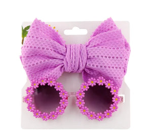 Lunettes de Soleil Fleur Bébé avec Bande (1-8 Ans)