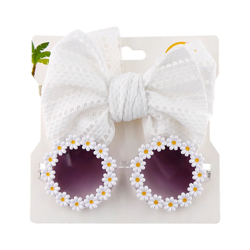 Lunettes de Soleil Fleur Bébé avec Bande (1-8 Ans)