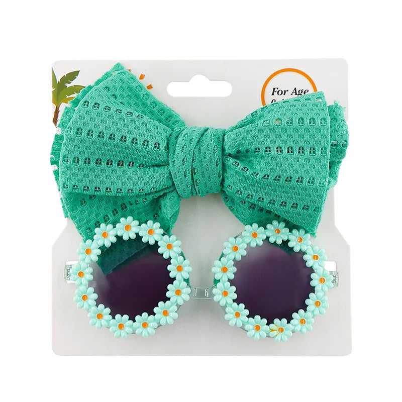 Lunettes de Soleil Fleur Bébé avec Bande (1-8 Ans)