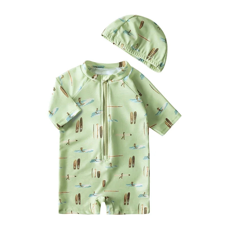 Maillot de Bain Bébé Garçon et Fille Manche Courte
