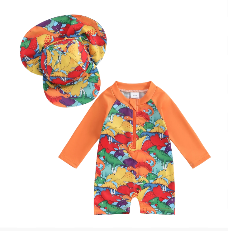 Maillot de Bain Bébé Garçon et Fille Manche Longue