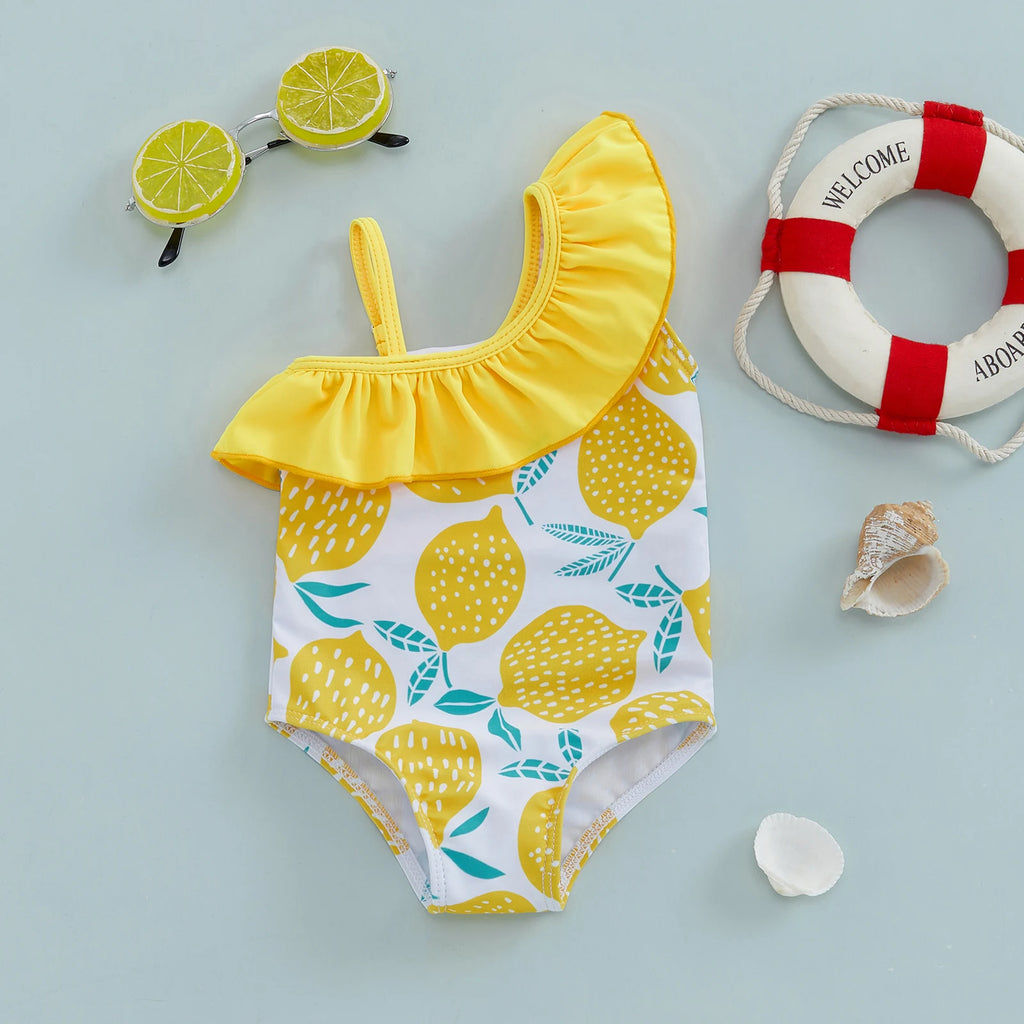Maillot de Bain Bébé sans Manche pour Fille