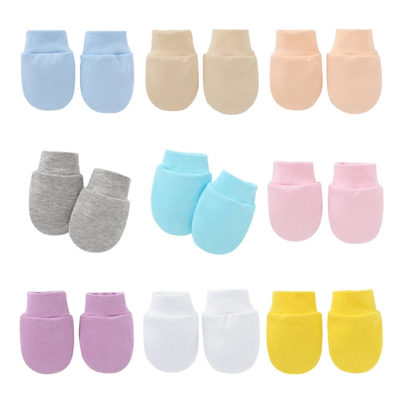 Moufles Bébé en Coton Doux Anti-rayures G99C