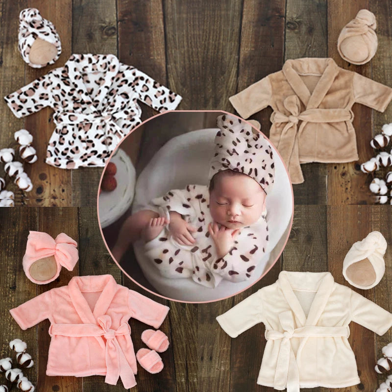 Peignoir Bébé - Ensemble Douceur et Élégance pour Nouveau-Né