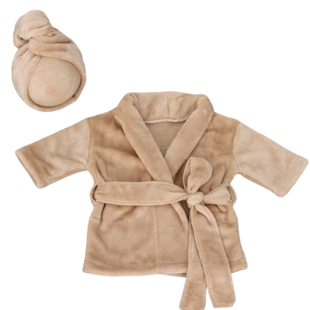 Peignoir Bébé - Ensemble Douceur et Élégance pour Nouveau-Né