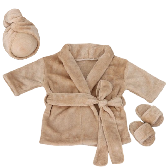 Peignoir Bébé - Ensemble Douceur et Élégance pour Nouveau-Né