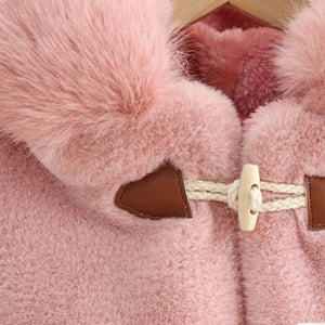 Poncho Bébé Voiture à Capuche pour Fille