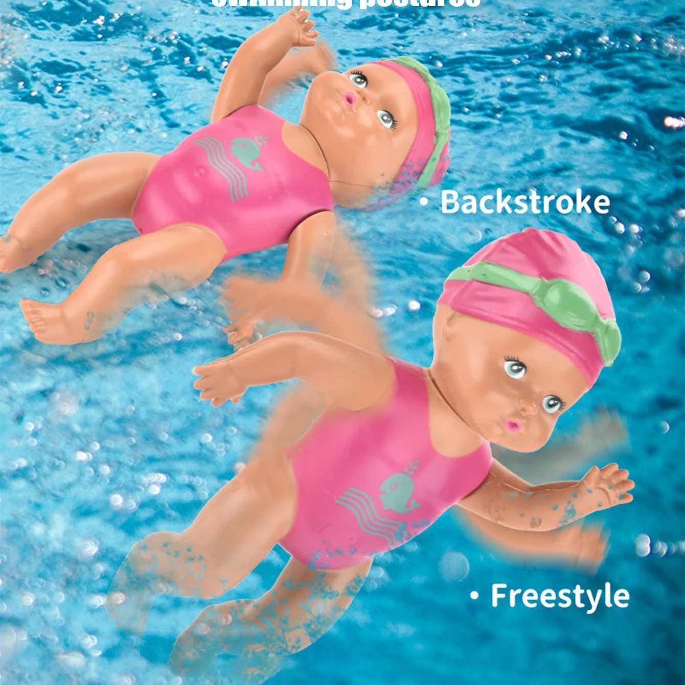 Poupée de natation - mini jouet de bain en forme de beurre