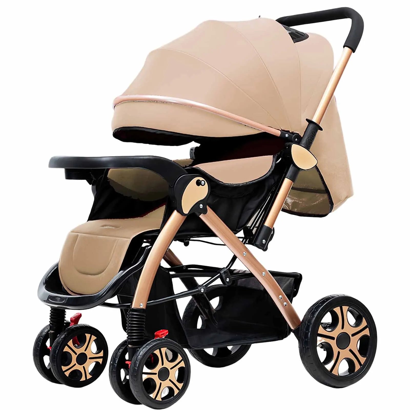 Poussette Bébé Compacte avec Amortisseur de Chocs