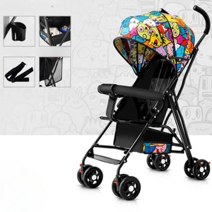 Poussette Bébé Portable et Pliable avec Parapluie de Voyage