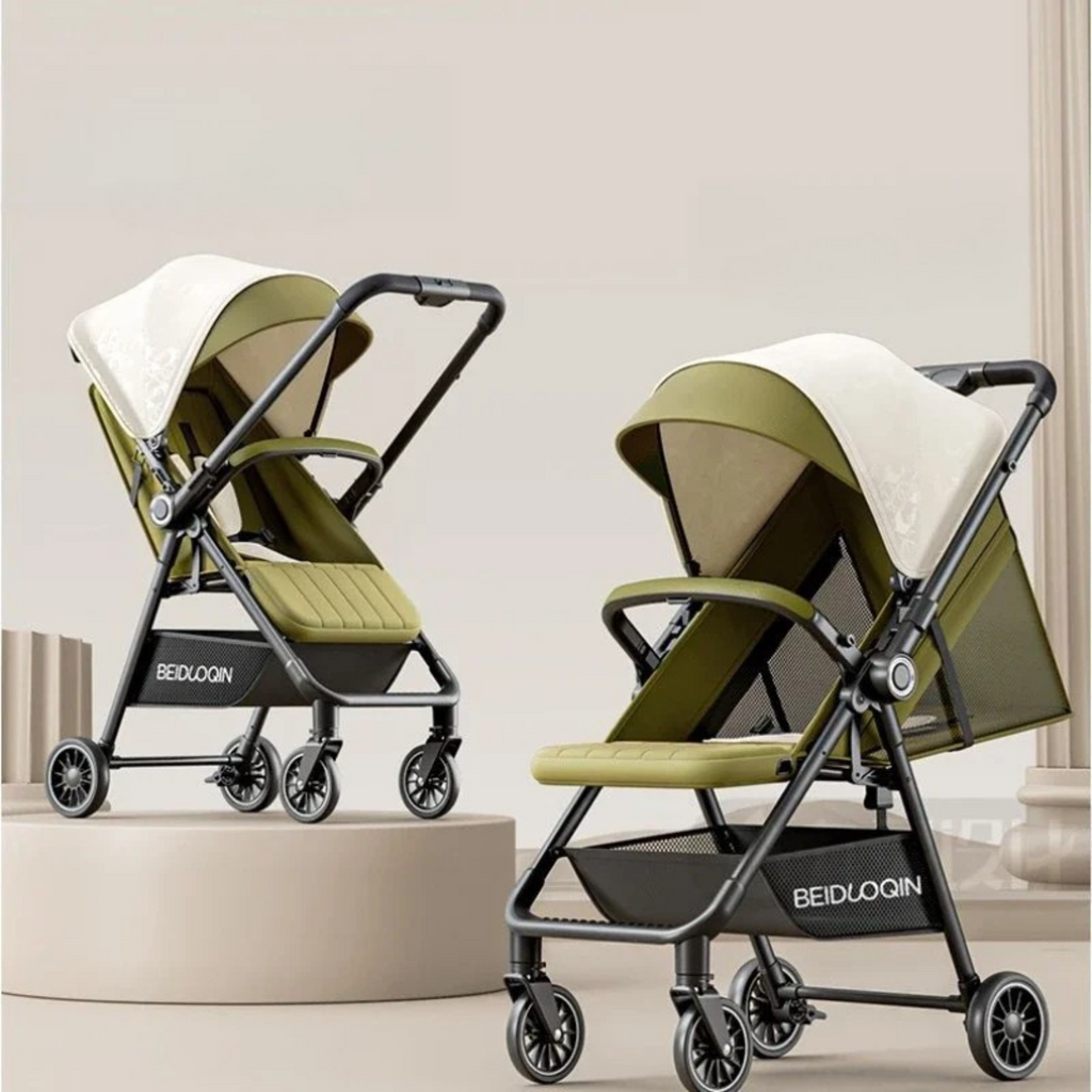 Poussette Canne Pliable avec Couchage Bidirectionnelle