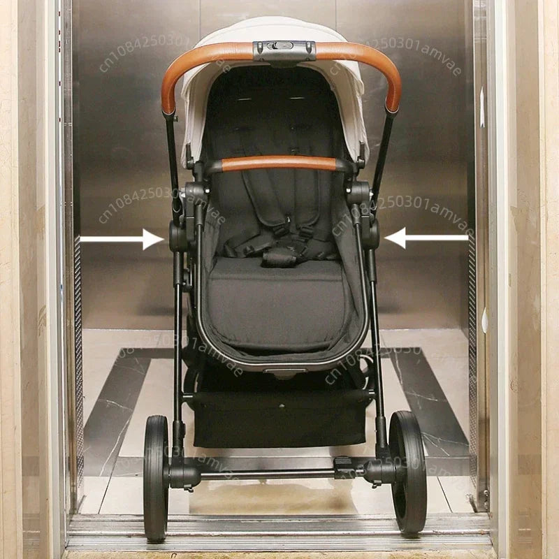 Poussette Jumeaux Bébé Pliable avec Amortisseur 