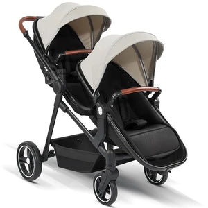 Poussette Jumeaux Bébé Pliable avec Amortisseur 