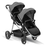 Charger l&#39;image dans la galerie, Poussette Jumeaux Bébé Pliable avec Amortisseur 
