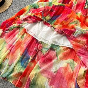 Robe de Soirée pour Femme Manches Volantes