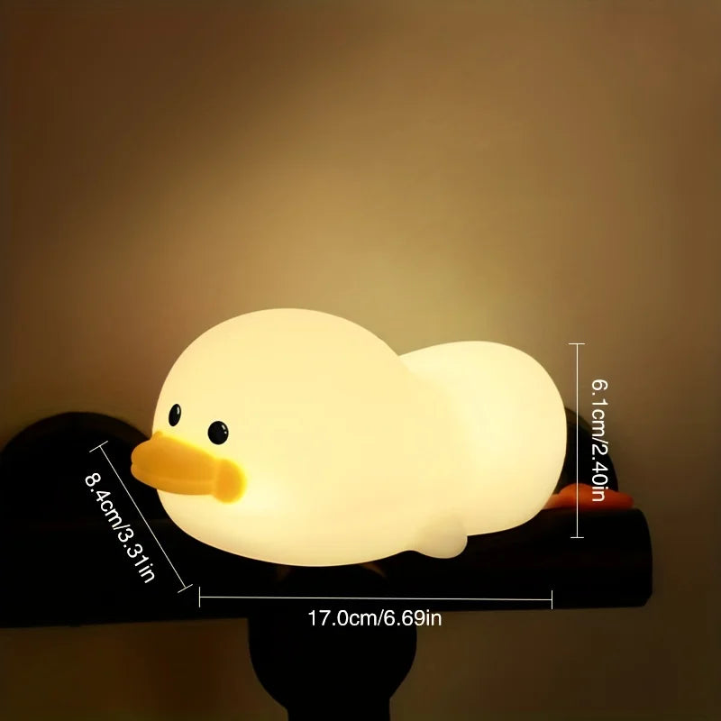 Veilleuse Bébé en Silicone Doudou Duck