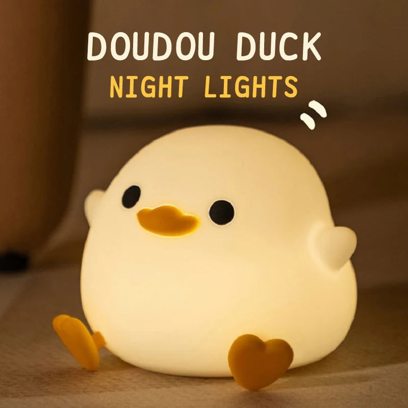 Veilleuse Bébé en Silicone Doudou Duck