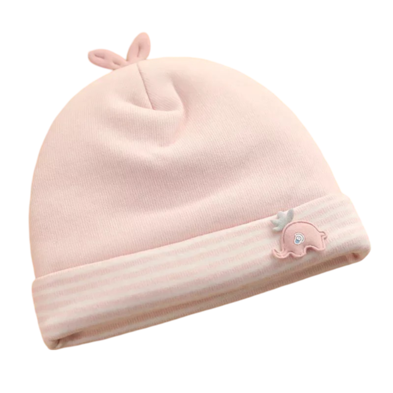 Bonnet Élastique en Coton pour Nouveau-né